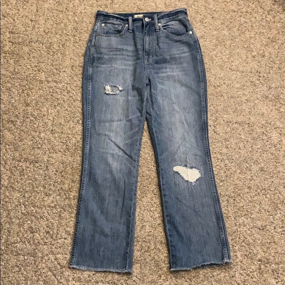 Madewell High Rise Demi Wide Leg Crop Jeans 26 - Picture 3 of 8